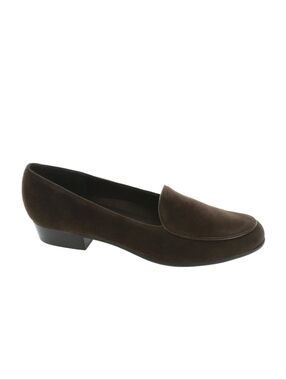 Munro Mallory Chocolate Brown Suede Loafers 8.5 Classic Preppy Quiet Luxury